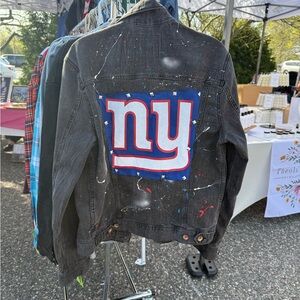 Black Denim Jacket with NY Logo